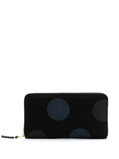 Comme Des Garçons Rectangular Dot Wallet In Black