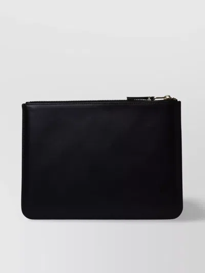 Comme Des Garçons Rectangular Leather Envelope Clutch Bag In Neutral