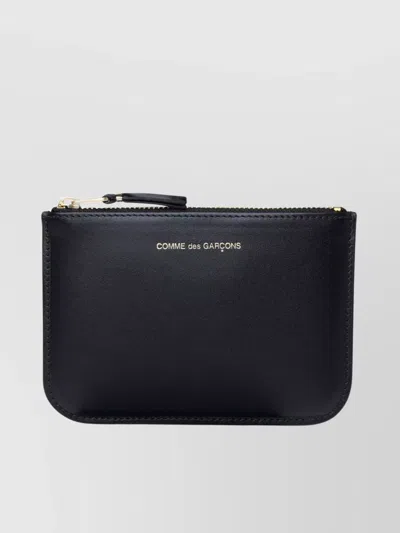 Comme Des Garçons Rectangular Leather Envelope Featuring Cardholder Slot In Black