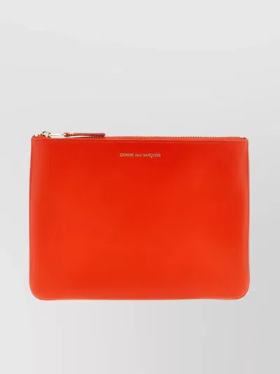 Comme Des Garçons Rectangular Line' Wallet In Red