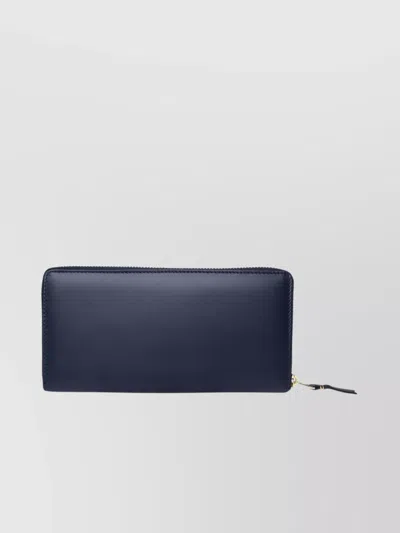 Comme Des Garçons Rectangular Shape Wallet Featuring Gold-tone Hardware In Blue