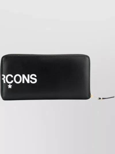 Comme Des Garçons Rectangular Wallet Featuring Huge Logo In Black