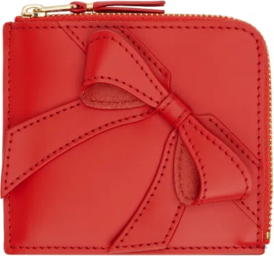 Comme Des Garçons Red Big Bow Wallet In 2 - Red
