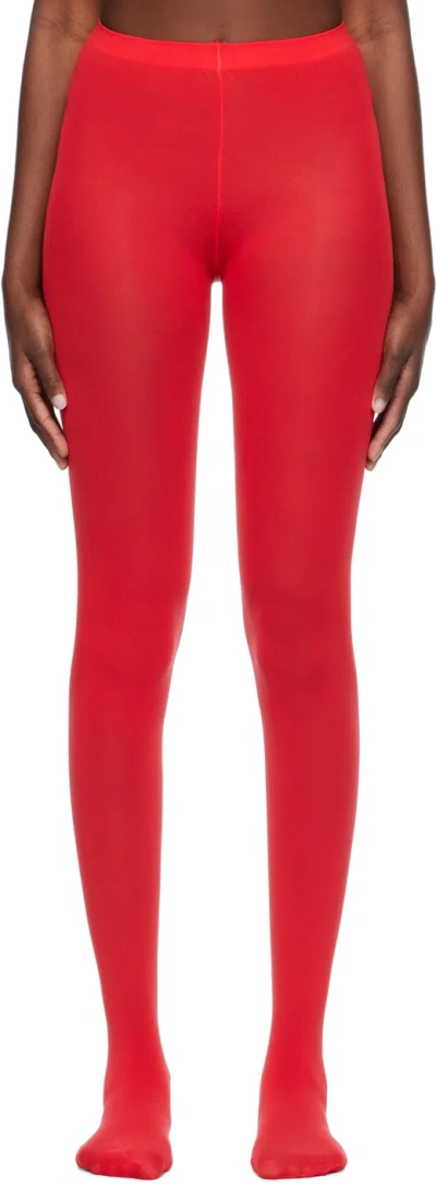 Comme Des Garçons Red Elasticized Tights In 3 Red