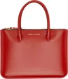 Comme Des Garçons Red Handles Large Pouch In Red