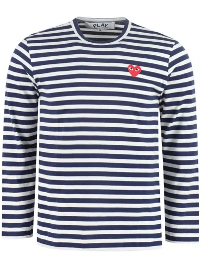 COMME DES GARÇONS COMME DES GARÇONS RED HEART STRIPED T-SHIRT