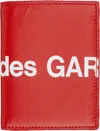 Comme Des Garçons Red Huge Logo Group Wallet