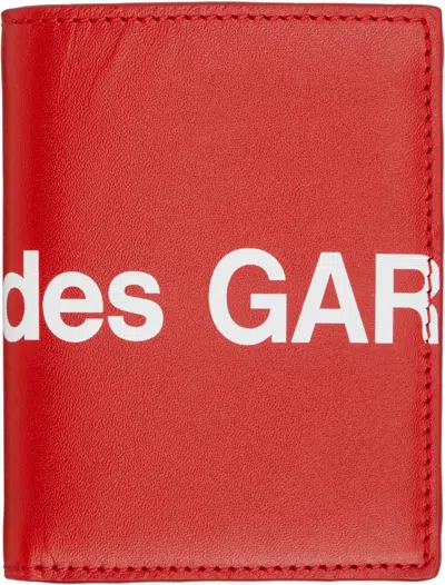 Comme Des Garçons Red Huge Logo Group Wallet