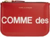 Comme Des Garçons Red Huge Logo Pouch In 2 Red