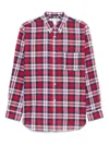 Comme Des Garçons Plaid Pattern Shirt Featuring Box-pleat Detail