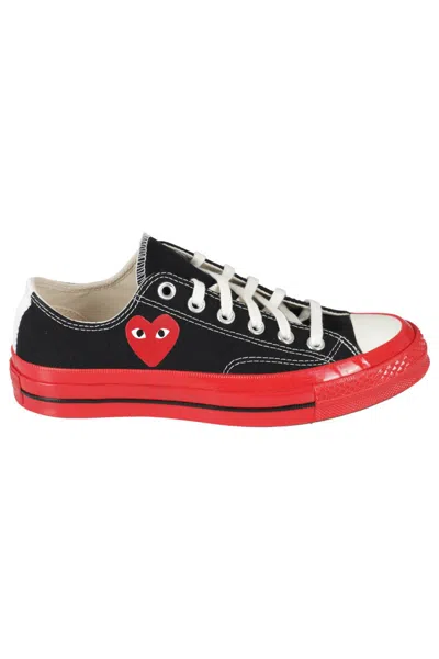 Comme Des Garçons Chuck 70 Low-top Sneakers In Black Red