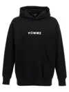 Comme Des Garçons Relaxed-fit Black Hoodie With Front Logo Print In Black