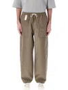 Comme Des Garçons Relaxed-fit Buttoned Pants With Side Detailing In Brown