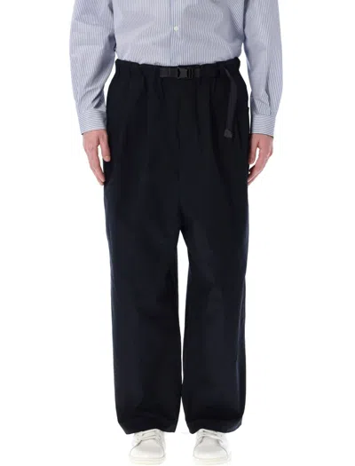 Comme Des Garçons Relaxed Fit Joggers With Adjustable Belt And Side Pockets In Black