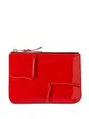Comme Des Garçons Reversed-hem Pouch In Red