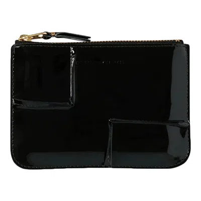 Comme Des Garçons Reversed Hem Small Pouch In Black
