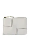 Comme Des Garçons Reversed Hem Wallet In White