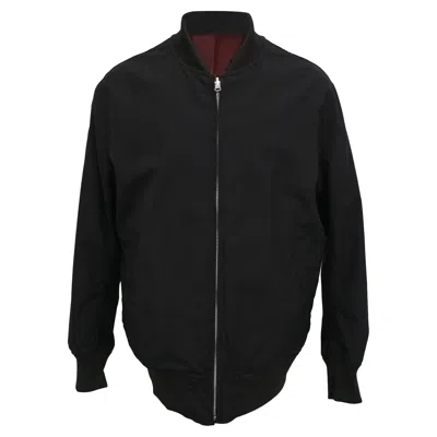 Comme Des Garçons Reversible Bomber Jacket In Multicolor Polyester In Black