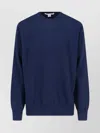 Comme Des Garçons Ribbed Crewneck Sweater Hem In Blue