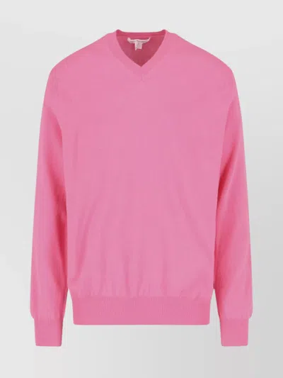 COMME DES GARÇONS RIBBED CREWNECK SWEATER V-NECKLINE