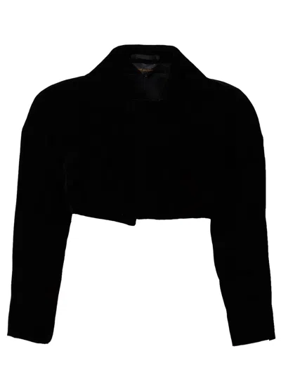 Comme Des Garçons Ribbon Detail Bolero In Black