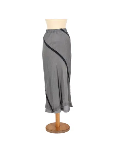 Pre-owned Comme Des Garçons Ribbon Elastic Skirt In Gray