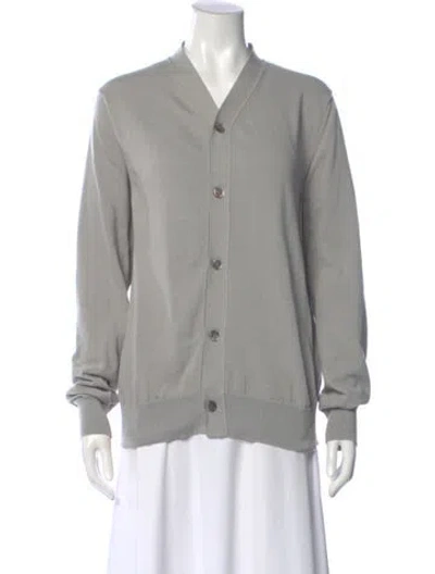 Pre-owned Comme Des Garçons Robe De Chambre V-neck Long Sleeve Top In Gray