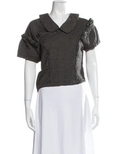 Pre-owned Comme Des Garçons Robe De Chambre Wool Short Sleeve Sweatshirt In Neutral
