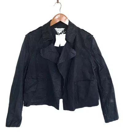 Pre-owned Comme Des Garçons Rode De Chambre Cowhide Leather Jacket In Black