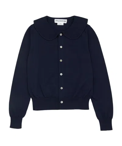 Comme Des Garçons Round Collar Cardigan Navy