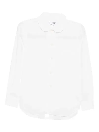 Comme Des Garçons Round-collar Shirt In White