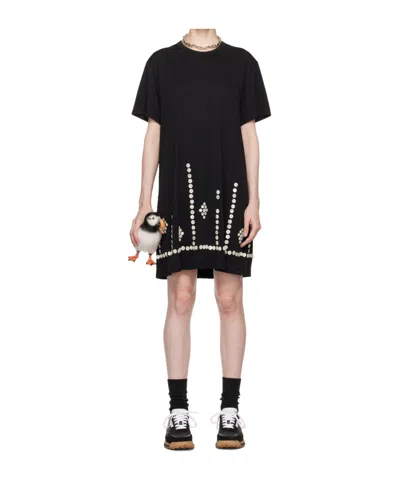 Comme Des Garçons Round-collar Short-sleeve Dress In Black