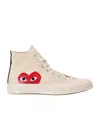 Comme Des Garçons Mens White Chuck Taylor High-top Sneaker In Nude