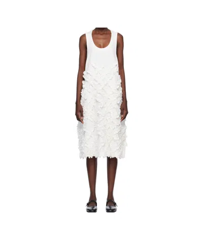 Comme Des Garçons Round Neck Dress In White