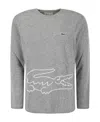Comme Des Garçons Shirt X Lacoste Crew Neck Sweater In Gray