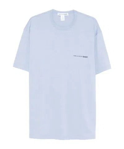 Comme Des Garçons Round Neck Short Sleeve T-shirt In Blue