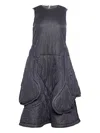 Comme Des Garçons Round-neck Sleeveless Midi Dress In Black
