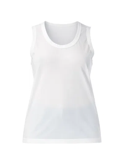 Comme Des Garçons Round-neck Sleeveless Tank Top In White