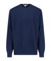Comme Des Garçons Ribbed Crewneck Sweater Hem In Blue