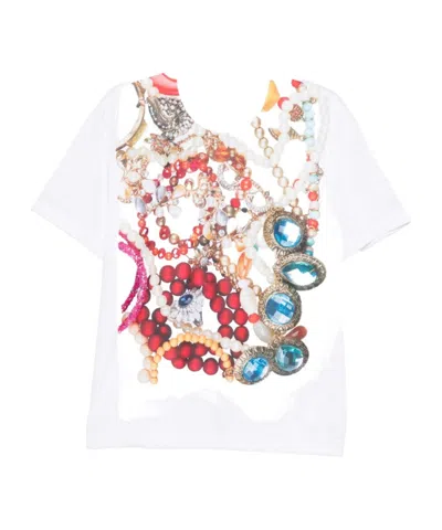 Comme Des Garçons Round-neck T-shirt In White