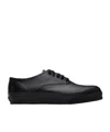 Comme Des Garçons Round-toe Low-top Casual Sneakers In Black