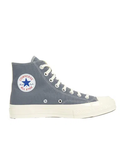 Comme Des Garçons Round Toe Sneakers In Gray