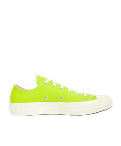 Comme Des Garçons Round Toe Sneakers In White