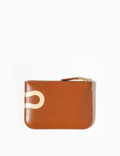 Pre-owned Comme Des Garçons Ruby Eyes Zip Wallet - Brown Leather