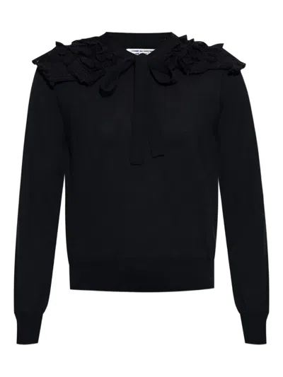 COMME DES GARÇONS RUFFLE-DETAILING CARDIGAN