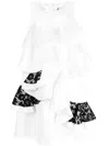 Comme Des Garçons Ruffle-detailing Sleeveless Dress In Weiss