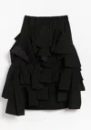 Comme Des Garçons Ruffle Skirt In Black