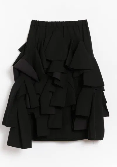 Comme Des Garçons Ruffle Skirt In Black