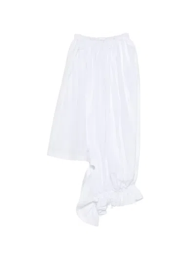 Comme Des Garçons Ruffled Blouse In White
