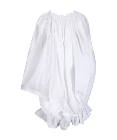 Comme Des Garçons Ruffled Blouse In White